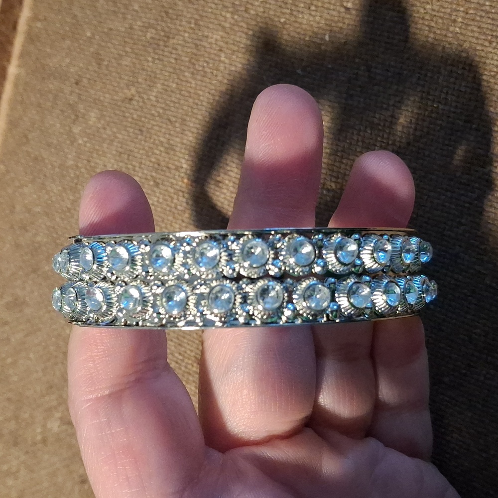 Silver bangle bracelet